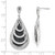 Sterling Silver Rhodium-Plated Cubic Zirconia True Fire Teardrop Dangle Post Earrings, 44 mm - View 2