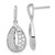 Rhodium-Plated Sterling Silver Brilliant Embers Cubic Zirconia Teardrop Dangle Post Earrings, 30 mm