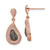 Sterling Silver Gold-Tone Cubic Zirconia Brilliant Embers Dangle Earrings, 25 mm