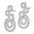 Rhodium-Plated Brilliant Embers Sterling Silver Polished Cubic Zirconia Fancy Circle Post Dangle Earrings, 27.25 mm - View 2