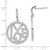 Rhodium-Plated Brilliant Embers Sterling Silver & Cubic Zirconia Love Circle Post Dangle Earrings, 33.15 mm - View 3
