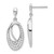 Rhodium-Plated Brilliant Embers Sterling Silver Polished Cubic Zirconia Oval Post Dangle Earrings, 28.75 mm