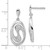 Rhodium-Plated Brilliant Embers Sterling Silver Polished Cubic Zirconia Oval Post Dangle Earrings, 27.3 mm - View 3
