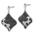 Brilliant Embers Sterling Silver Black & Clear Cubic Zirconia Dangle Earrings, 30.3 mm - View 2