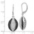 Brilliant Embers Sterling Silver Black & Clear Cubic Zirconia Leverback Drop Earrings, 36 mm - View 3