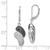 Sterling Silver Black & Clear Cubic Zirconia Leverback Dangle Earrings, 36.3 mm - View 3