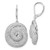Sterling Silver & Cubic Zirconia Brilliant Embers Swirled Circle Leverback Drop Earrings, 39.2 mm