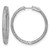 Sterling Shimmer Sterling Silver Rhodium-Plated 400 Stone Pavé 1.1 mm Cubic Zirconia In and Out Round Hinged Hoop Earrings, 37.75 mm Long