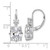 Sterling Shimmer Sterling Silver Rhodium-Plated Cubic Zirconia 4 Stone Leverback Drop Earrings, 23.2 mm - View 4