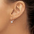 Sterling Shimmer Sterling Silver Rose-Tone Flash Rose-Rose Gold-Tone 5 mm Cubic Zirconia 2 Stone Leverback Drop Earrings, 14.5 mm Long - View 3