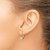 Sterling Shimmer Sterling Silver Gold-Tone Flash-Gold and Silver-Tone 5 mm Cubic Zirconia 2 Stone Leverback Drop Earrings, 14.5 mm Long - View 3