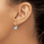 Sterling Shimmer Sterling Silver Rhodium-Plated 6 mm Cubic Zirconia 2 Stone Leverback Drop Earrings, 5.5 mm Long - View 3