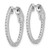 Sterling Shimmer Sterling Silver Rhodium-Plated 1.3 mm Cubic Zirconia 48 Stone Oval In and Out Hinged Oval Hoop Earrings, 22.5 mm Long - View 2