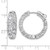 Sterling Shimmer Sterling Silver Rhodium-Plated 4 mm Cubic Zirconia 22 Stone In and Out Hinged Hoop Earrings, 23.4 mm Long - View 4