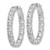 Sterling Shimmer Sterling Silver Rhodium-Plated 4.25 mm Cubic Zirconia 32 Stone Oval In and Out Hinged Hoop Earrings, 33.7 mm Long - View 2