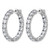 Sterling Shimmer Sterling Silver Rhodium-Plated 4.00 mm Cubic Zirconia 34 Stone In and Out Hinged Hoop Earrings, 30.1 mm Long - View 2