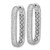 Sterling Shimmer Sterling Silver Rhodium-Plated 1.3 mm Cubic Zirconia 258 Stone Rectangle Hinged Hoop Earrings, 34 mm Long - View 2