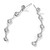 Sterling Silver Rhodium-Plated Cubic Zirconia 5 Station Dangle Earrings, 52.4 mm - View 5