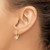 Sterling Shimmer Sterling Silver Gold-Tone Flash-Gold and Silver-Tone 5.5 mm Cubic Zirconia 2 Stone Leverback Drop Earrings, 14.8 mm Long - View 3