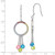 Sterling Silver & Multi-Color Cubic Zirconia Color Me Happy Dangle French Wire Earrings, 57.7 mm - View 3