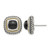 Shey Couture Sterling Silver with 14K Accent Antiqued Cabochon Black Onyx Stud Earrings, 16 mm