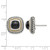 Shey Couture Sterling Silver with 14K Accent Antiqued Cabochon Black Onyx Stud Earrings, 16 mm - View 4