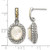 Shey Couture Sterling Silver with 14K Accent Antiqued Mother of Pearl Post Dangle Earrings, 29 mm - View 4