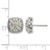 Shey Couture Sterling Silver Rhodium-Plated with 14K Accent 0.05ct Diamond Vintage Stud Earrings, 12 mm - View 4