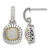 Shey Couture Sterling Silver with 14K Accent 0.12ct Diamond Dangle Earrings, 23 mm
