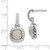 Shey Couture Sterling Silver with 14K Accent 0.12ct Diamond Dangle Earrings, 23 mm - View 4