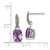 Shey Couture Sterling Silver with 14K Accent Antiqued 0.03ct Diamond and Cushion Amethyst Dangle Earrings, 21 mm - View 4