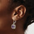 Shey Couture Sterling Silver with 14K Accent Antiqued Cushion Amethyst Leverback Drop Earrings, 32 mm - View 3