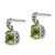 Shey Couture Sterling Silver with 14K Accent Antiqued Cushion Peridot Dangle Earrings, 14 mm - View 2