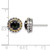 Shey Couture Sterling Silver with 14K Accent Antiqued Polished Checkerboard-Cut Black Onyx Stud Earrings, 11 mm - View 4