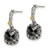 Shey Couture Sterling Silver with 14K Accent Antiqued Checkerboard-Cut Black Onyx Post Dangle Earrings, 23 mm - View 2