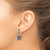 Shey Couture Sterling Silver with 14K Accent Antiqued Cushion Amethyst Hinged Hoop Dangle Earrings, 28 mm - View 3