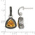Shey Couture Sterling Silver with 14K Accent Antiqued Trillion Bezel Citrine Dangle Earrings - View 4