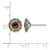Shey Couture Sterling Silver with 14K Accent Antiqued Round Bezel Smoky Quartz Stud Earrings - View 4