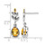 Shey Couture Sterling Silver with 14K Accent Antiqued Leaf Pear Shaped Citrine Dangle Earrings, 22.27 mm - View 4
