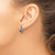 Shey Couture Sterling Silver with 14K Accent Antiqued Black 0.26ct Diamond Dangle Post Heart Drop Earrings, 17 mm - View 3