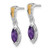 Shey Couture Sterling Silver Rhodium-Plated with 14K Accent Marquise Amethyst Post Dangle Earrings, 22.15 mm - View 2