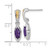 Shey Couture Sterling Silver Rhodium-Plated with 14K Accent Marquise Amethyst Post Dangle Earrings, 22.15 mm - View 3