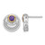 Shey Couture Sterling Silver Rhodium-Plated with 14K Accent Round Amethyst Swirl Circle Stud Earrings, 12.7 mm