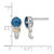 Shey Couture Sterling Silver Rhodium-Plated with 14K Accent Checker-Cut Cushion London Blue Topaz and 0.02ct Diamond Post Drop Earrings, 12.8 mm Long - View 3