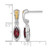Shey Couture Sterling Silver Rhodium-Plated with 14K Accent Marquise Garnet Post Dangle Earrings, 22.3 mm - View 3