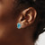 Shey Couture Sterling Silver with 14K Accent Antiqued Oval Swiss Blue Topaz Stud Earrings, 10 mm - View 3