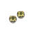 SS with 14K Two-Tone Gold LQ Stud Earrings, 12 mm