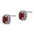 Shey Couture Sterling Silver Antiqued Oval Garnet Stud Earrings, 10 mm - View 2
