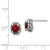Shey Couture Sterling Silver Antiqued Oval Garnet Stud Earrings, 10 mm - View 4