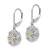 Shey Couture Sterling Silver Rhodium-Plated with 14K Accent 0.12ct Diamond Leverback Dangle Vintage Drop Earrings, 28 mm - View 2